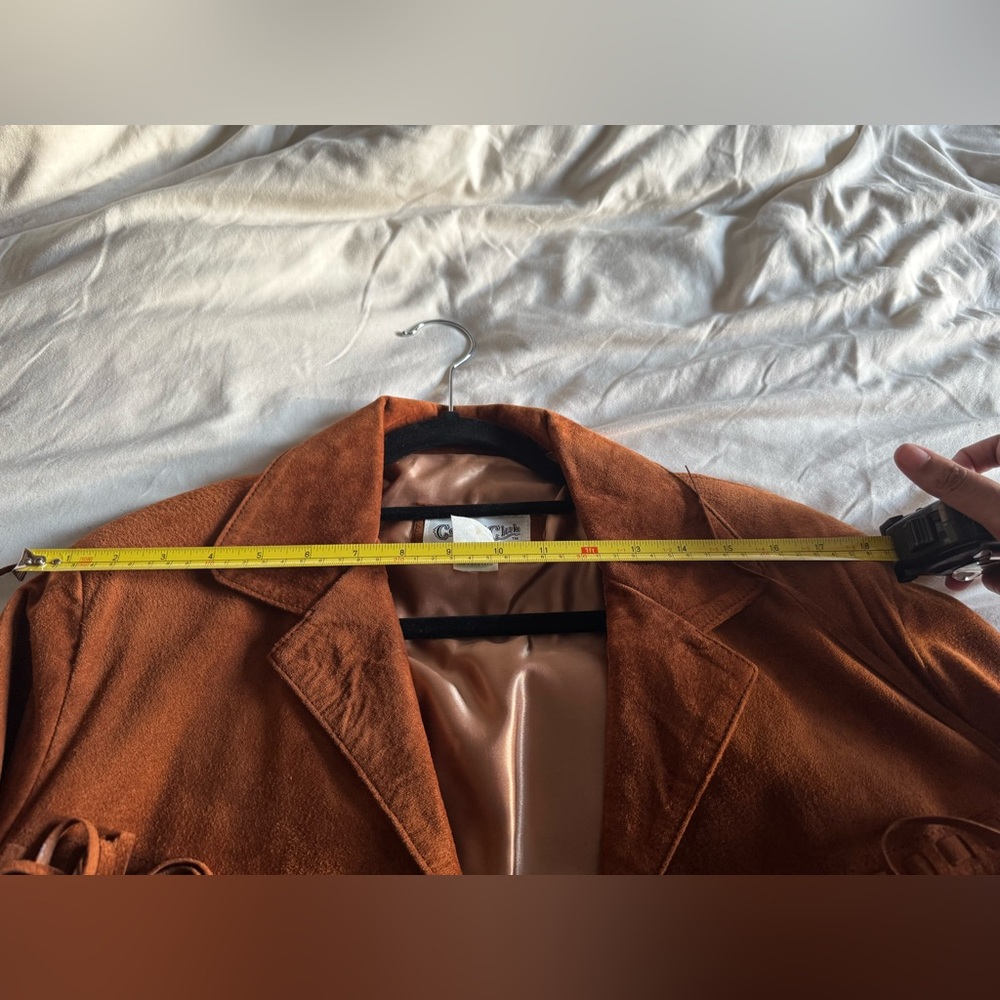 Cowboy Club Brown Fringe Suede Leather Jacket - Picture 4 of 7